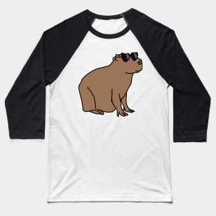 Capybara Wearing Sunglasses Baseball T-Shirt